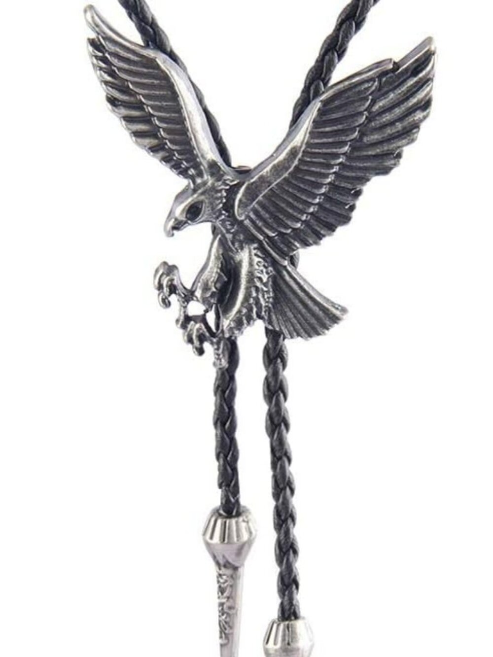 Silver Eagle Bolo Tie for Men‎ and Women Cowboy Cowgirl Western Boho